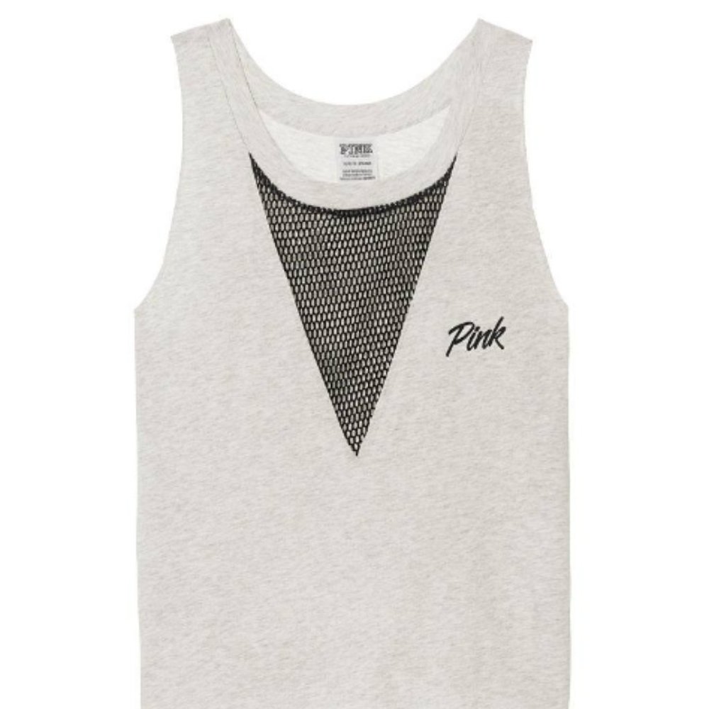 NEW WITH TAGS SPORTY VICTORIA SECRET PINK MUSCLE TEE XSMALL